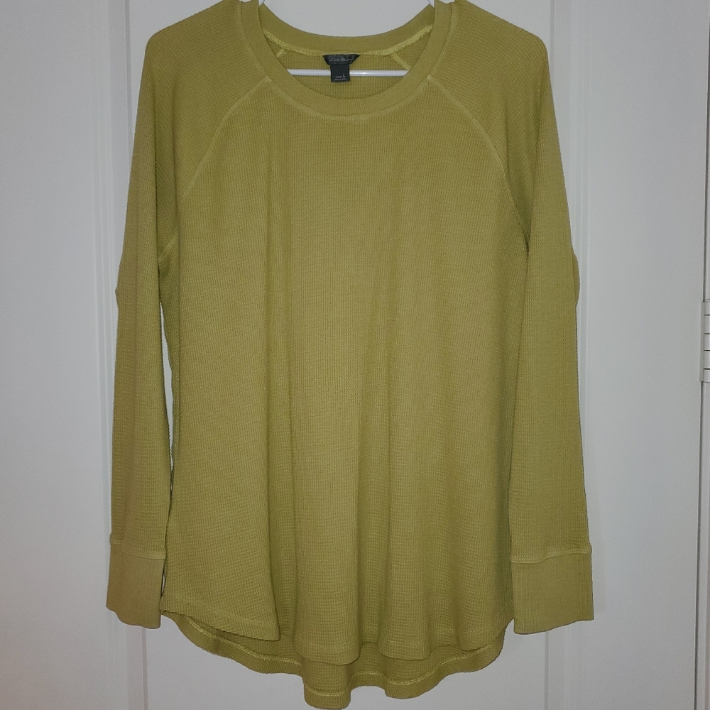 Eddie Bauer Light Green Long Sleeve Thermal, Large